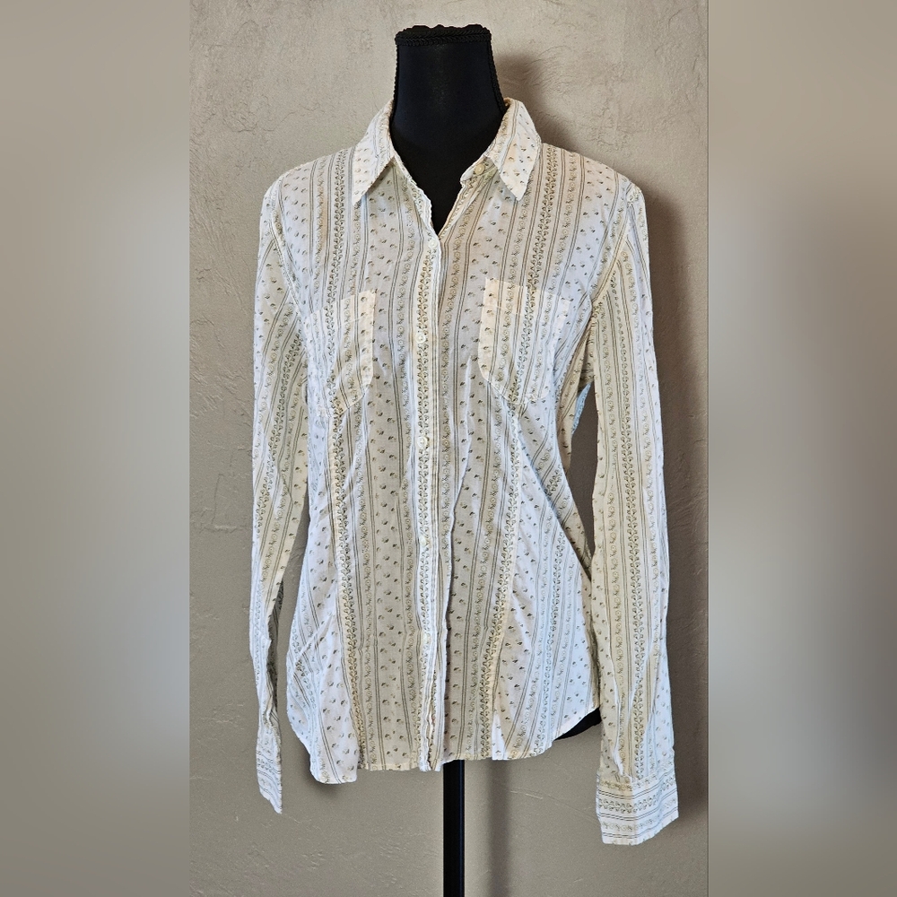 💚 [AMERICAN EAGLE] Vintage 2000: Green Floral Pattern - Button-Down 10